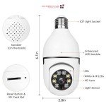 360° 1080P Wi-Fi E27 Bulb Security Camera