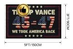 45th and 47th Trump President Flag Retro Patriotic Banner 3x5 Foot Outdoor Courtyard Porch Decoration Banner