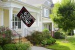 God Bless Trump Flag 2x3FT Trump 2024 Flag Trump Survive Rally Flag President Election Supporter Fans Patriotic MAGA Banner With 2 Brass Grommets Outdoor Indoor (Black, 2x3ft)