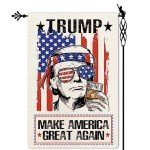 Jauageon Trump 2024 Garden Flag Take America Back Garden Flag MAGA Vertical Double Sided Rustic Farmland Burlap Yard Lawn Outdoor Decor 12.5x18"