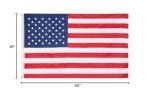 American Flag 3x5 Foot - Fade Resistant US Polyester USA Flags with Brass Grommets 3 X 5 Feet