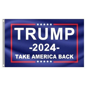 Trump Won Flag Save America Trump 2024 Flag Trump Made in USA Double Sided 3 Ply Take America Back Heavy Duty President Trump Win Flags for Outside with 2 Brass Grommets Fade Resistant for Indoor Outdoor Garden Flags