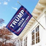 Trump Won Flag Save America Trump 2024 Flag Trump Made in USA Double Sided 3 Ply Take America Back Heavy Duty President Trump Win Flags for Outside with 2 Brass Grommets Fade Resistant for Indoor Outdoor Garden Flags
