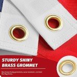 Indestructible American Flags For Outside 3x5,100%Made in U.S.A 3x5ft American Flag Outdoor Heavy Duty,All Weather American Flag 3x5 Outdoor, Deluxe Super Tough Series, Outdoor Embroidered American Flag Embroidered Stars Sewn Stripes, Brass Grommets, Fade Resistant US Outdoor Flags