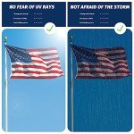 Indestructible American Flags For Outside 3x5,100%Made in U.S.A 3x5ft American Flag Outdoor Heavy Duty,All Weather American Flag 3x5 Outdoor, Deluxe Super Tough Series, Outdoor Embroidered American Flag Embroidered Stars Sewn Stripes, Brass Grommets, Fade Resistant US Outdoor Flags