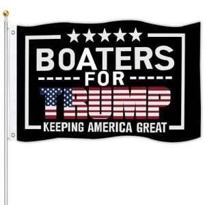 Boaters for Trump flag, 3x5Ft Keeping America Great Flags Trump Flags with 2 Brass Grommets UV Protection Fade Resistant President Flags for Room Outdoor