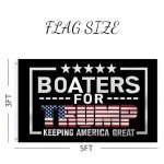 Boaters for Trump flag, 3x5Ft Keeping America Great Flags Trump Flags with 2 Brass Grommets UV Protection Fade Resistant President Flags for Room Outdoor