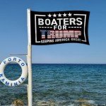 Boaters for Trump flag, 3x5Ft Keeping America Great Flags Trump Flags with 2 Brass Grommets UV Protection Fade Resistant President Flags for Room Outdoor