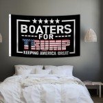 Boaters for Trump flag, 3x5Ft Keeping America Great Flags Trump Flags with 2 Brass Grommets UV Protection Fade Resistant President Flags for Room Outdoor