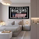Boaters for Trump flag, 3x5Ft Keeping America Great Flags Trump Flags with 2 Brass Grommets UV Protection Fade Resistant President Flags for Room Outdoor