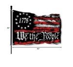 FULAISMGS We The People 1776 Flag 3x5 Outdoor Betsy Ross 13 Star American Constitution Flags Indoor Garden Decoration with 2 Grommets