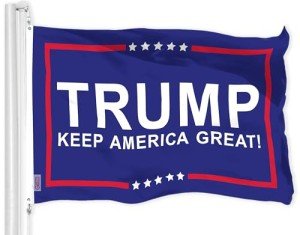 G128 Trump Inauguration Day Keep America Great Blue Flag Flag | 3x5 Ft | LiteWeave Pro Series Printed 150D Polyester | Election Flag, Indoor/Outdoor
