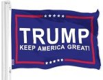 G128 Trump Inauguration Day Keep America Great Blue Flag Flag | 3x5 Ft | LiteWeave Pro Series Printed 150D Polyester | Election Flag, Indoor/Outdoor