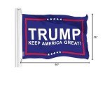 G128 Trump Inauguration Day Keep America Great Blue Flag Flag | 3x5 Ft | LiteWeave Pro Series Printed 150D Polyester | Election Flag, Indoor/Outdoor