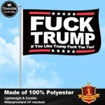 Doncida Not My President Fuck Trump Flag 3x5 Foot - Anti Trump Flag with Bright Vivid Colors, Double Stitched Edges & Durable Brass Grommets - Perfect for Indoor and Outdoor