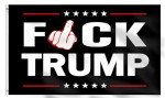 Fuck Trump 3x5 Ft Flag Anti Trump Banner Canvas Header Polyester Outdoor Indoor Decor with Brass Grommets