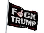 Fuck Trump 3x5 Ft Flag Anti Trump Banner Canvas Header Polyester Outdoor Indoor Decor with Brass Grommets