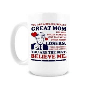Hogg Best Mom Mug, Donald Trump Coffee Mug, Funny Trump Gifts for Mother's Day, Worlds Best Mom Coffee Cup, Mother's Day Cup, Ceramic 15 oz