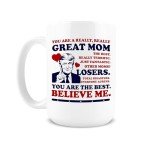 Hogg Best Mom Mug, Donald Trump Coffee Mug, Funny Trump Gifts for Mother's Day, Worlds Best Mom Coffee Cup, Mother's Day Cup, Ceramic 15 oz