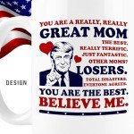 Hogg Best Mom Mug, Donald Trump Coffee Mug, Funny Trump Gifts for Mother's Day, Worlds Best Mom Coffee Cup, Mother's Day Cup, Ceramic 15 oz
