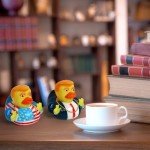 ERBIQ 2Pack Donald Trump Duck, Funny Trump Ducks for Geeps, Rubber Duck Bath Toys , Car Dashboard Decorations, Trump Gifts