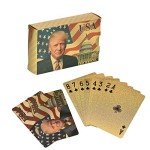 SW Donald Trump Playing Cards - Gold Playing Cards Deck of Waterproof Poker Cards for Game for Table Games Good Trump Gift for Men,