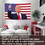NASIAN Trump President Flag Trump 2025 Flag 3x5 Ft Outdoor Funny Donald Trump Flags for Outside Double Sided Yard Bedroom Room House Decorations Banner