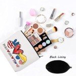 LEVLO Funny President Cosmetic Bag President 2025 Back Gift Peace Love President Makeup Zipper Pouch Bag (Peace Trum)