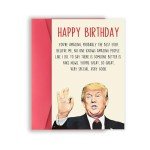 Funny Trump Birthday Card for Men Women, Unique 30th 40th 50th 60th Birthday Gifts for Husband Wife, Humor Trump Birthday Decoration for Mom Dad, Men Birthday Gift Ideas