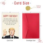 Funny Trump Birthday Card for Men Women, Unique 30th 40th 50th 60th Birthday Gifts for Husband Wife, Humor Trump Birthday Decoration for Mom Dad, Men Birthday Gift Ideas