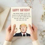 Funny Trump Birthday Card for Men Women, Unique 30th 40th 50th 60th Birthday Gifts for Husband Wife, Humor Trump Birthday Decoration for Mom Dad, Men Birthday Gift Ideas