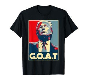Trump GOAT Middle Finger Election 2024 Republican Poster T-Shirt