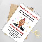 Naixiwen Funny Trump Birthday Card for Women Men, Hilarious Donald Trump Birthday Gift from Husband Wife, Joke Bday Card for Friend, Nobody Can Wish You A Better Bday Than Me