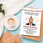 Naixiwen Funny Trump Birthday Card for Women Men, Hilarious Donald Trump Birthday Gift from Husband Wife, Joke Bday Card for Friend, Nobody Can Wish You A Better Bday Than Me