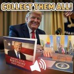 OUR FRIENDLY FOREST Talking Trump Birthday Card with Authentic Voice - Presidential Theme Birthday Greeting for Men & Women (Red)