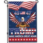 NASIAN 47th President Trump 2025 Garden Flag We Took America Back Flag Patriotic American Bald Eagle Yard Signs Garden Flags for Outside 12x18 Double Sided Outdoor House Holiday Decorations