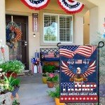 NASIAN 47th President Trump 2025 Garden Flag We Took America Back Flag Patriotic American Bald Eagle Yard Signs Garden Flags for Outside 12x18 Double Sided Outdoor House Holiday Decorations