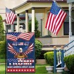 NASIAN 47th President Trump 2025 Garden Flag We Took America Back Flag Patriotic American Bald Eagle Yard Signs Garden Flags for Outside 12x18 Double Sided Outdoor House Holiday Decorations