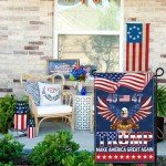 NASIAN 47th President Trump 2025 Garden Flag We Took America Back Flag Patriotic American Bald Eagle Yard Signs Garden Flags for Outside 12x18 Double Sided Outdoor House Holiday Decorations