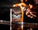 CARVELITA Donald Trump America First Whiskey Glass - Laser Engraved 11oz Old Fashioned Glass, Political Gift for Men, MAGA Merch, Right-Wing Collectible