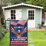 NASIAN 47th President Trump 2025 Garden Flag We Took America Back Flag Patriotic American Bald Eagle Yard Signs Garden Flags for Outside 12x18 Double Sided Outdoor House Holiday Decorations