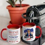 Cabtnca Dad Gifts, Fathers Day Christmas Birthday Gifts for Dad, Trump Best Dad Ever Mug, 11 Oz