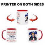 Cabtnca Dad Gifts, Fathers Day Christmas Birthday Gifts for Dad, Trump Best Dad Ever Mug, 11 Oz