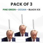 Donald Trump Car Air Freshner - Pack Of 3 Different Scents - Jail Mugshot