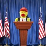 Large Donald Trump Rubber Duck, 3.5 Inch for Jeep Ducking, Bath Toy for Election, 2025 Gifts for Kids Adults, Car Dashboard Decorations