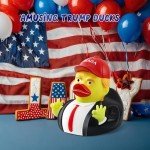 Large Donald Trump Rubber Duck, 3.5 Inch for Jeep Ducking, Bath Toy for Election, 2025 Gifts for Kids Adults, Car Dashboard Decorations