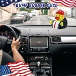 Large Donald Trump Rubber Duck, 3.5 Inch for Jeep Ducking, Bath Toy for Election, 2025 Gifts for Kids Adults, Car Dashboard Decorations
