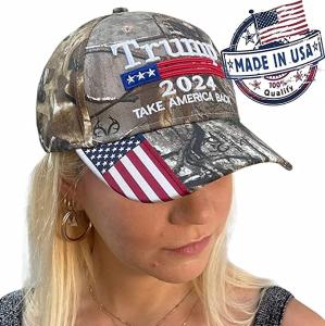 USA Trump 2024 Take America Back Camo Cap