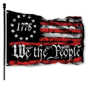 FULAISMGS We The People 1776 Flag 3x5 Outdoor Betsy Ross 13 Star American Constitution Flags Indoor Garden Decoration with 2 Grommets