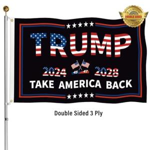 Trump 45th 47th President Flag 2025 Flag Double Sided Heavy Duty Outdoor for Garden Yard Bedroom Car Outdoor Decor with 2 Brass Grommets